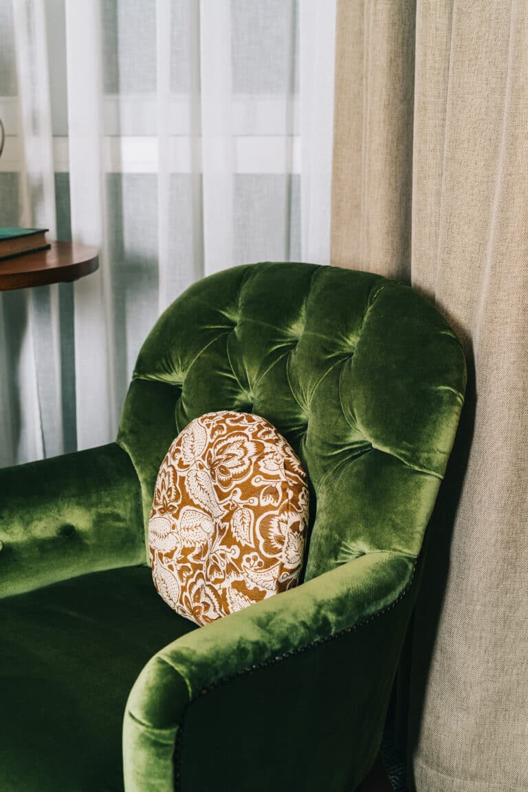Drayton Court Hotel armchair and cushion