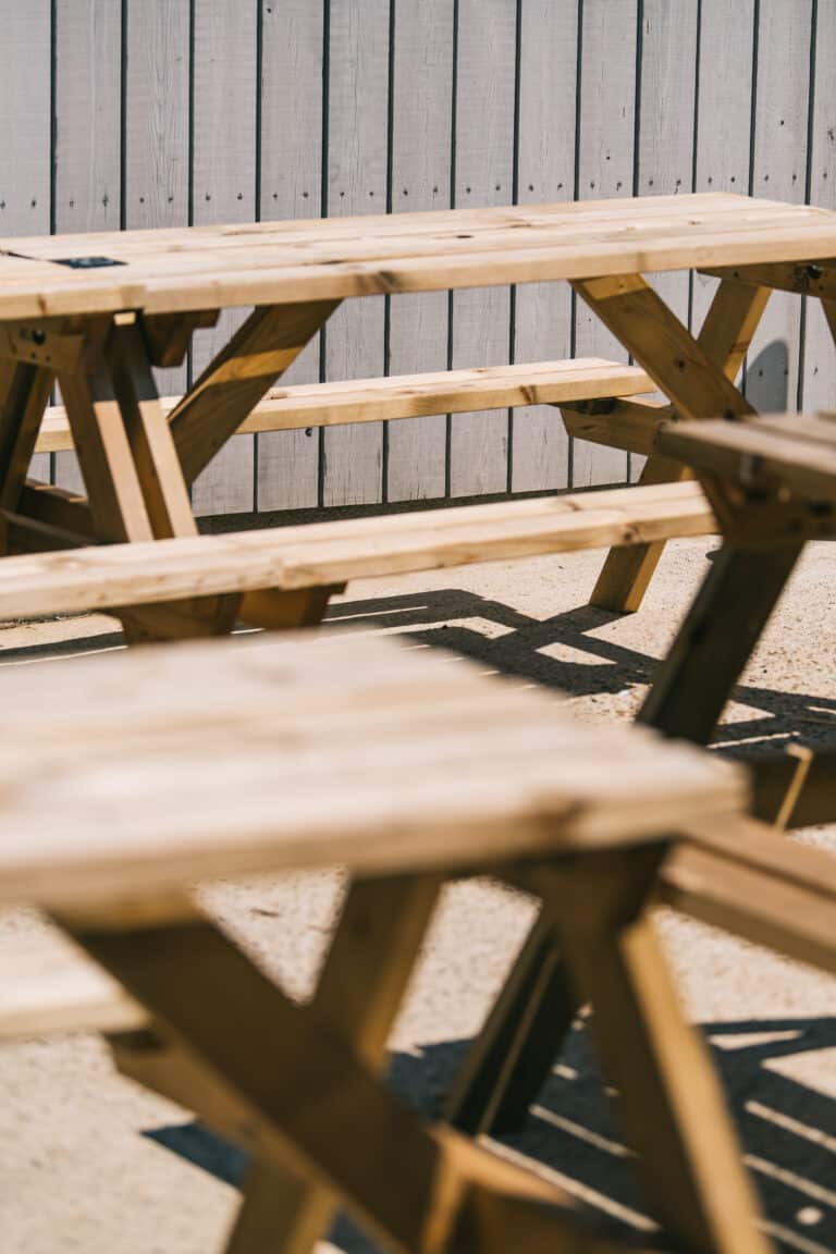 Titsey Brewery bench seating