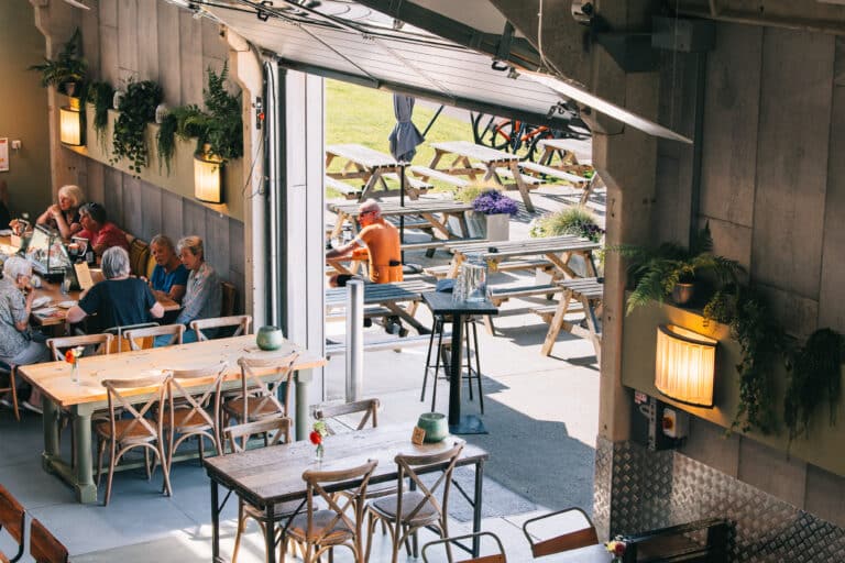 Titsey Brewery taproom dining