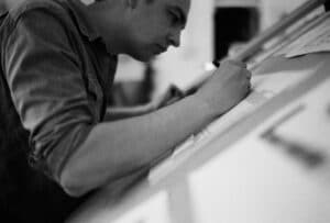 interior designer drawing
