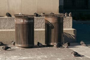 recycling bins