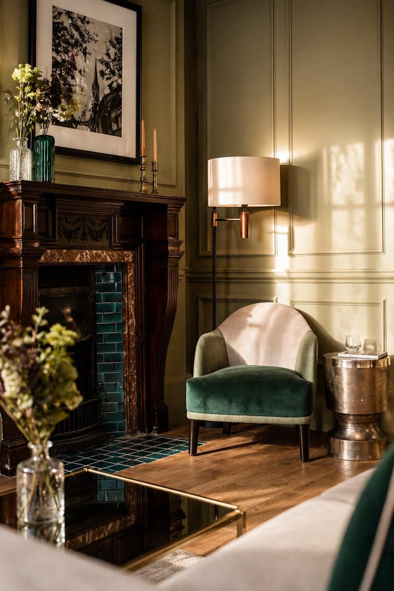 Sibley grove counting house hotel london heritage fireplace boutique bedroom circular design