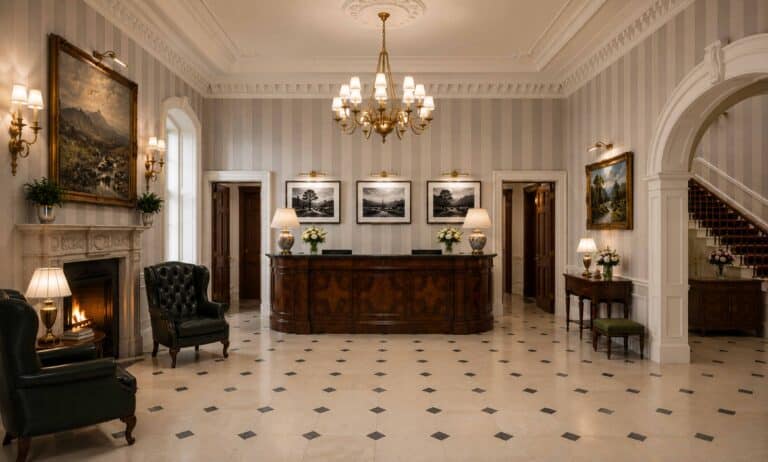 Luxury hospitality design, hotel guest experience, hotel interior design, country house hotels, hotel lobby design, arrival experience, hospitality architecture, hotel check in design web