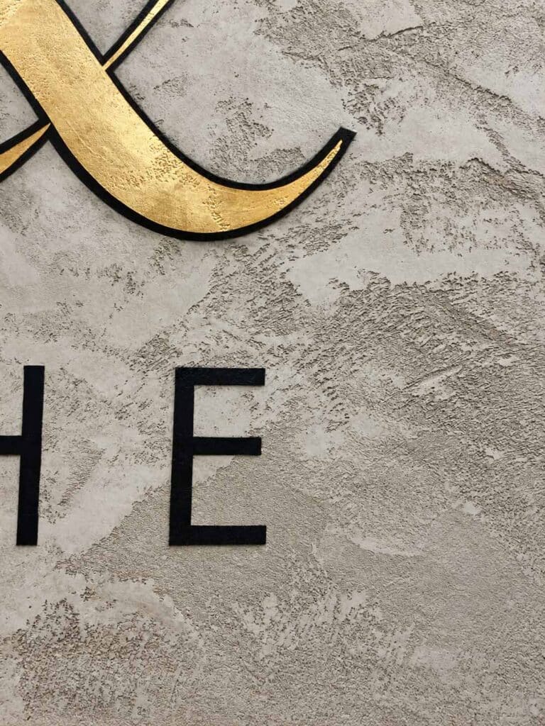 Signage, Brass Rail restaurant, Selfridges